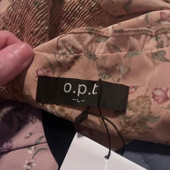 NWT O.P.T. Women's Pink Floral Midi Dress Size L - Picture 3 of 3